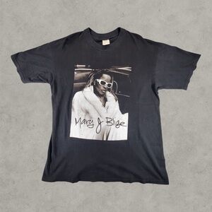 Vintage‎ Mary J Blige Shirt Mens XL Black 90s 1997 Rap Tee Winterland Rare